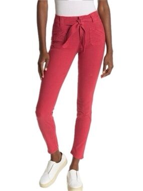 MOTHER The Tie Patch Looker Skinny Jeans In Fruit Punch Red Size 28